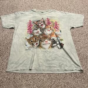 The Mountain Short Sleeve Tee Sz 2XL Graphic Shirt Selfies Cats Casual